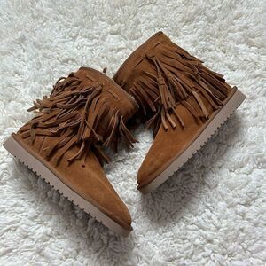 UGG Koolaburra Cable Fringe Sheepskin Winter Boots Size 8